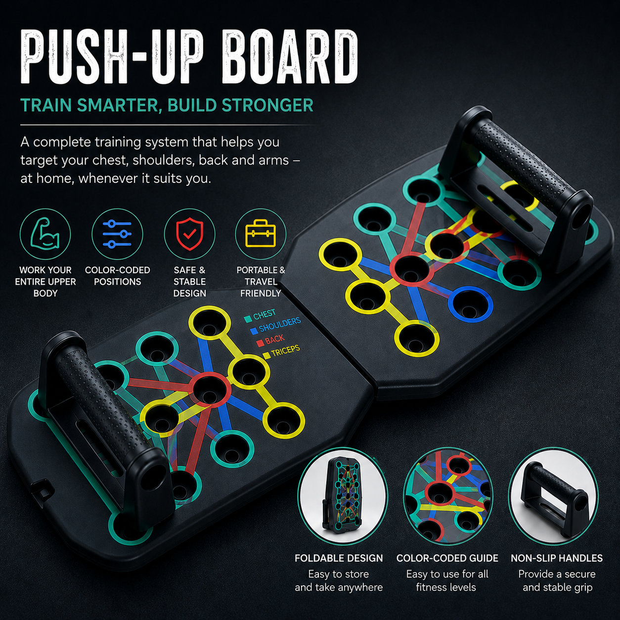Push-Up Board – Complete Upper Body Training System