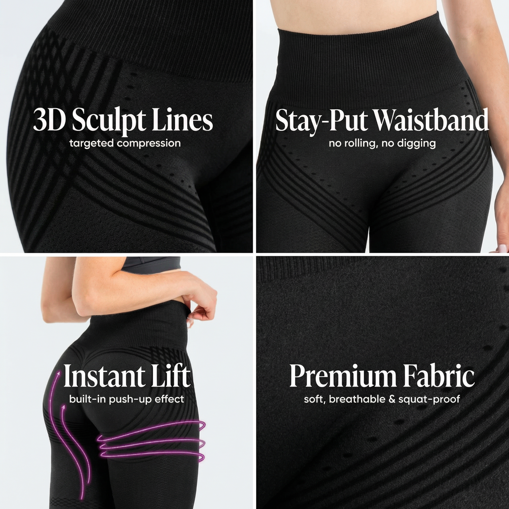 Lift, Shape & Smooth Leggings – Anti-Cellulite 3D Sculpt™ technology